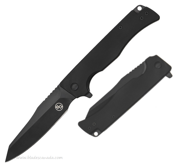 StatGear Asus-Slim Flipper Folding Knife, D2 Steel, G10 Black, SLIM-BLK